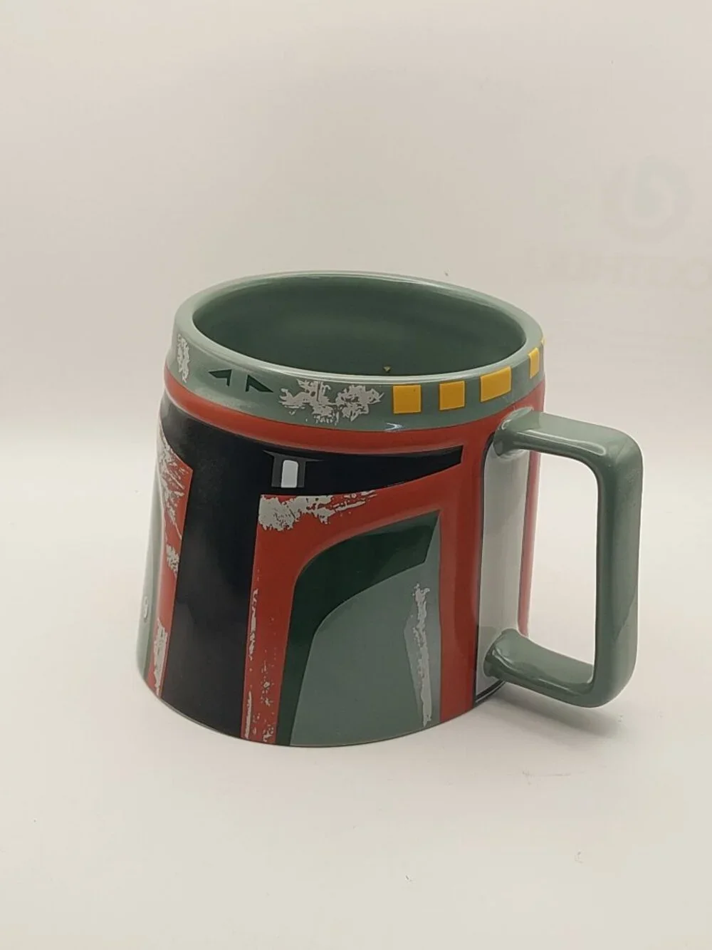 Star Wars Disney Boba Fett Head Ceramic Coffee Mug 2016 3D Helmet Design 14oz
